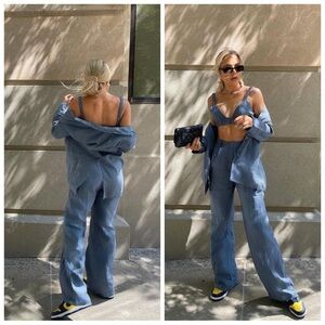 DISSH Lennon Steel Blazer & Crop Top Set sz.2 NWT